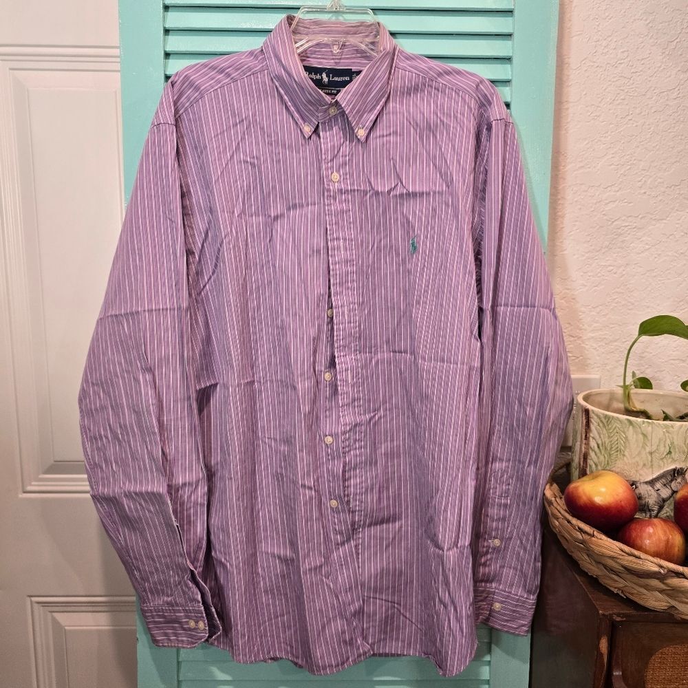 Men's Purple Striped Shirt